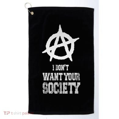 Anarchy Sign Chaos Punks Punk Rock Anarchy Golf Towel