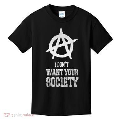 Anarchy Sign Chaos Punks Punk Rock Anarchy Kids T-Shirt