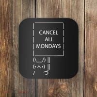 ASCII Bunny Cancel All Mondays Coaster thumb 0