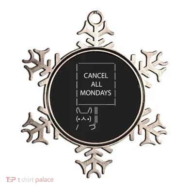 ASCII Bunny Cancel All Mondays Ornament