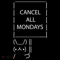 ASCII Bunny Cancel All Mondays Ornament thumb 1