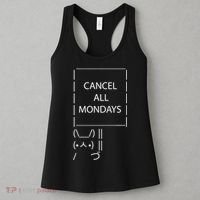 ASCII Bunny Cancel All Mondays Women's Tank Top thumb 3