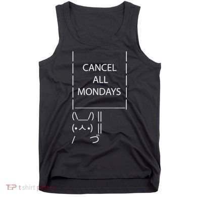 ASCII Bunny Cancel All Mondays Tank Top