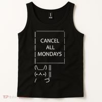 ASCII Bunny Cancel All Mondays Tank Top thumb 2
