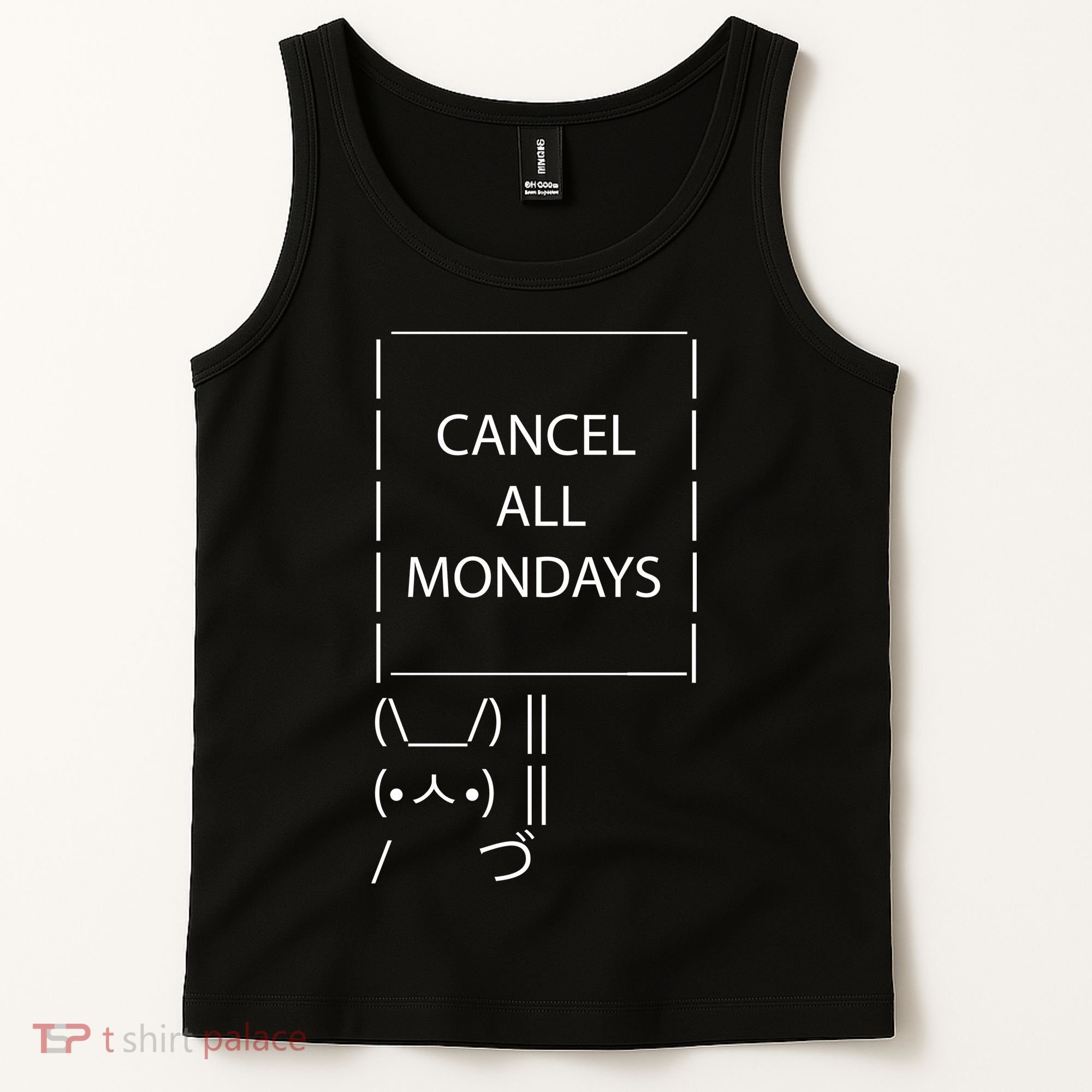 ASCII Bunny Cancel All Mondays Tank Top