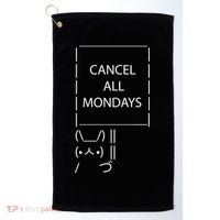 ASCII Bunny Cancel All Mondays Golf Towel thumb 0
