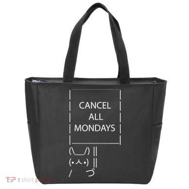 ASCII Bunny Cancel All Mondays Tote Bag