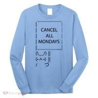 ASCII Bunny Cancel All Mondays Long Sleeve Shirt thumb 0