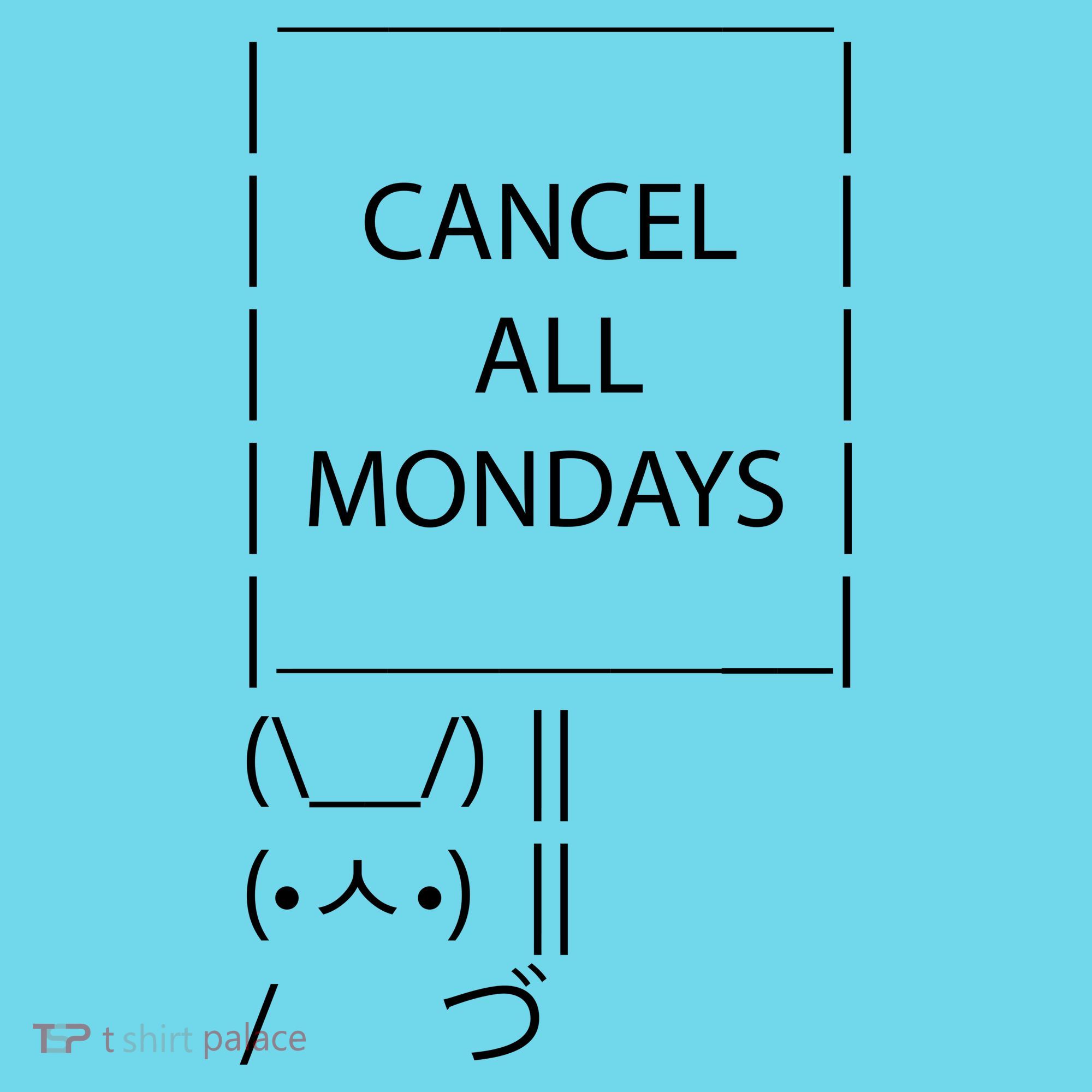 ASCII Bunny Cancel All Mondays Long Sleeve Shirt