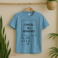 ASCII Bunny Cancel All Mondays T-Shirt thumb 2