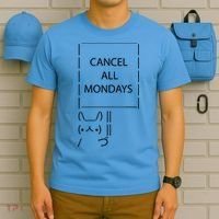 ASCII Bunny Cancel All Mondays T-Shirt thumb 5