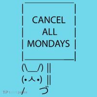 ASCII Bunny Cancel All Mondays Button thumb 1