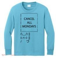 ASCII Bunny Cancel All Mondays Kids Long Sleeve Shirt thumb 0