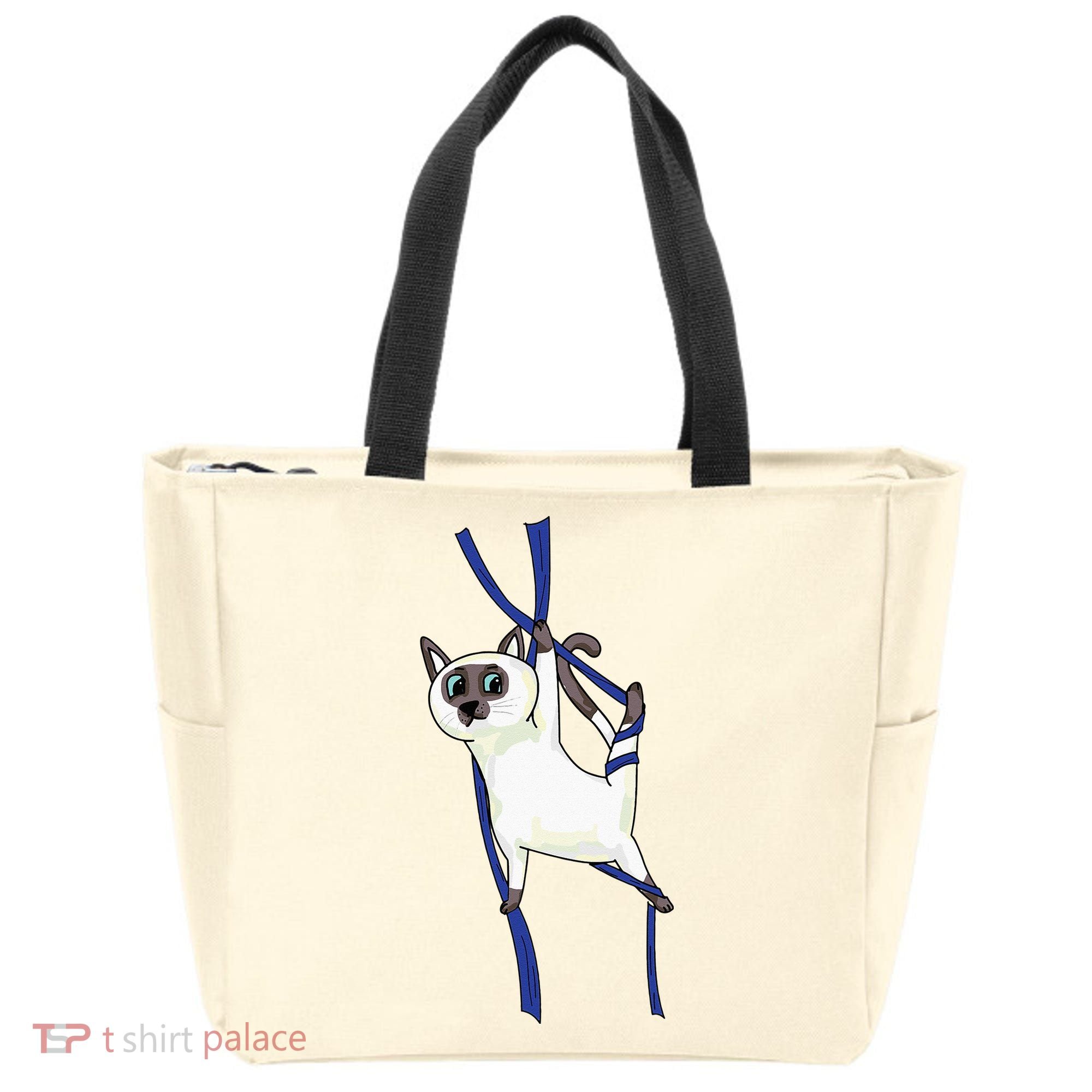 Aerial Silks Dancer Aerialist Air Yoga Acrobatics Cat Funny Tote Bag