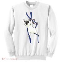 Aerial Silks Dancer Aerialist Air Yoga Acrobatics Cat Funny Sweatshirt thumb 0