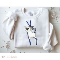 Aerial Silks Dancer Aerialist Air Yoga Acrobatics Cat Funny Sweatshirt thumb 2