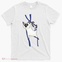 Aerial Silks Dancer Aerialist Air Yoga Acrobatics Cat Funny T-Shirt thumb 0