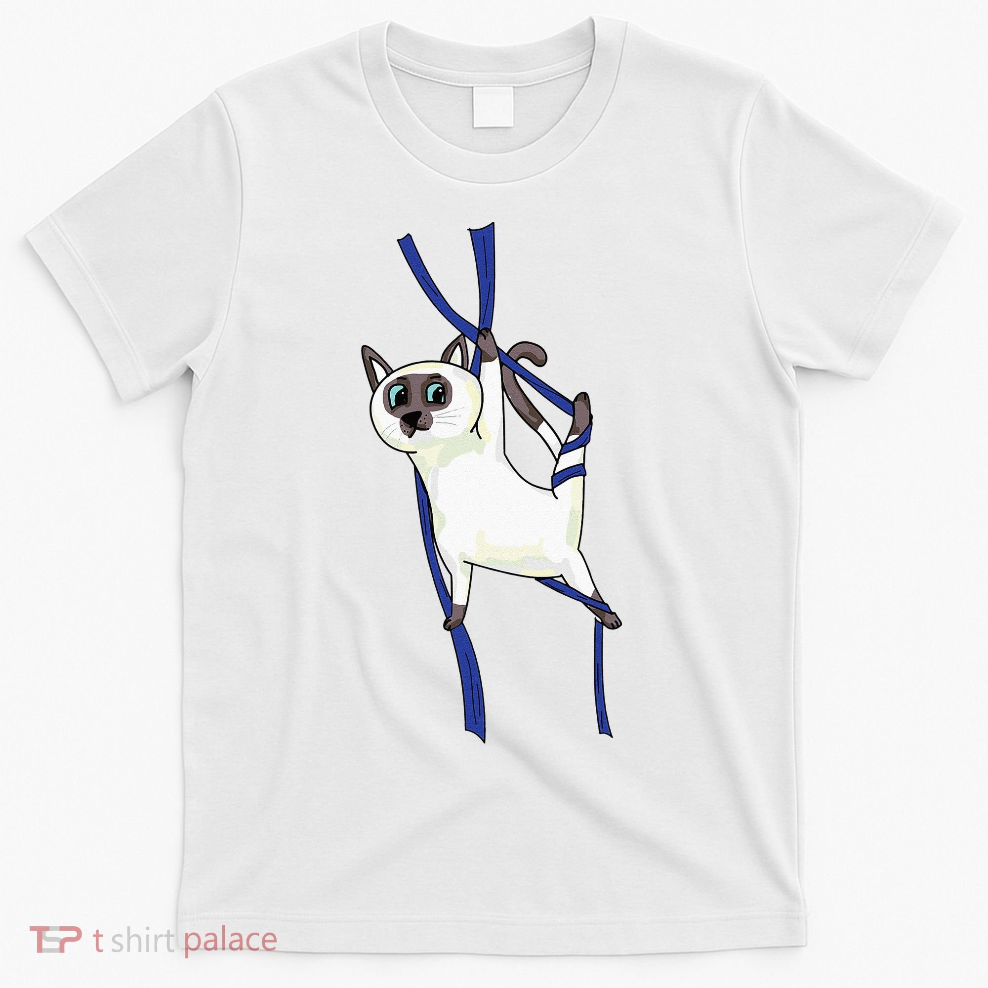 Aerial Silks Dancer Aerialist Air Yoga Acrobatics Cat Funny T-Shirt