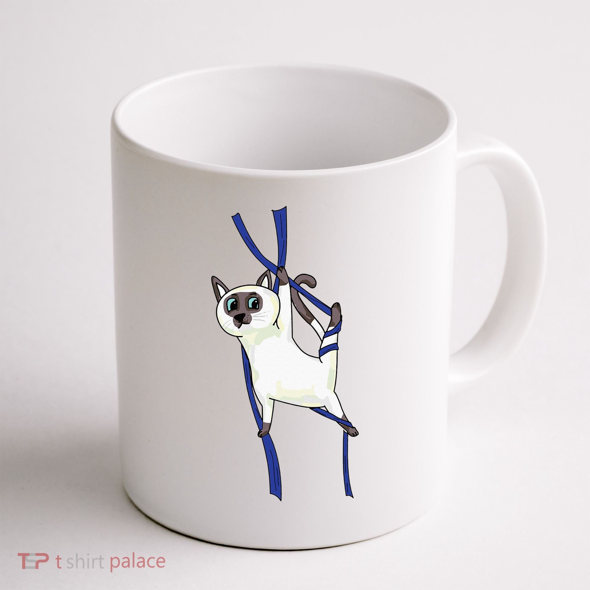 Aerial Silks Dancer Aerialist Air Yoga Acrobatics Cat Funny Coffee Mug