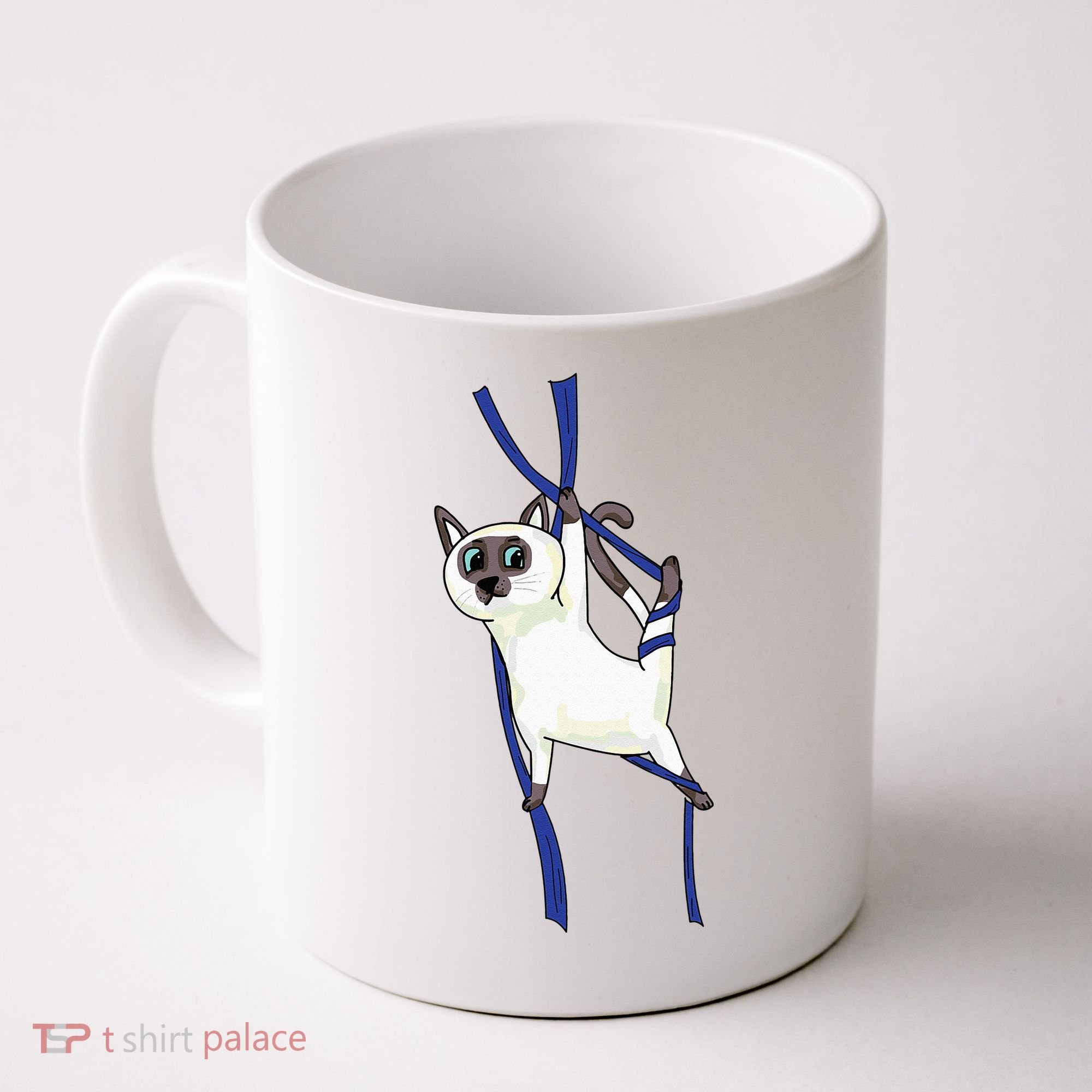 Aerial Silks Dancer Aerialist Air Yoga Acrobatics Cat Funny Coffee Mug