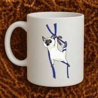 Aerial Silks Dancer Aerialist Air Yoga Acrobatics Cat Funny Coffee Mug thumb 2