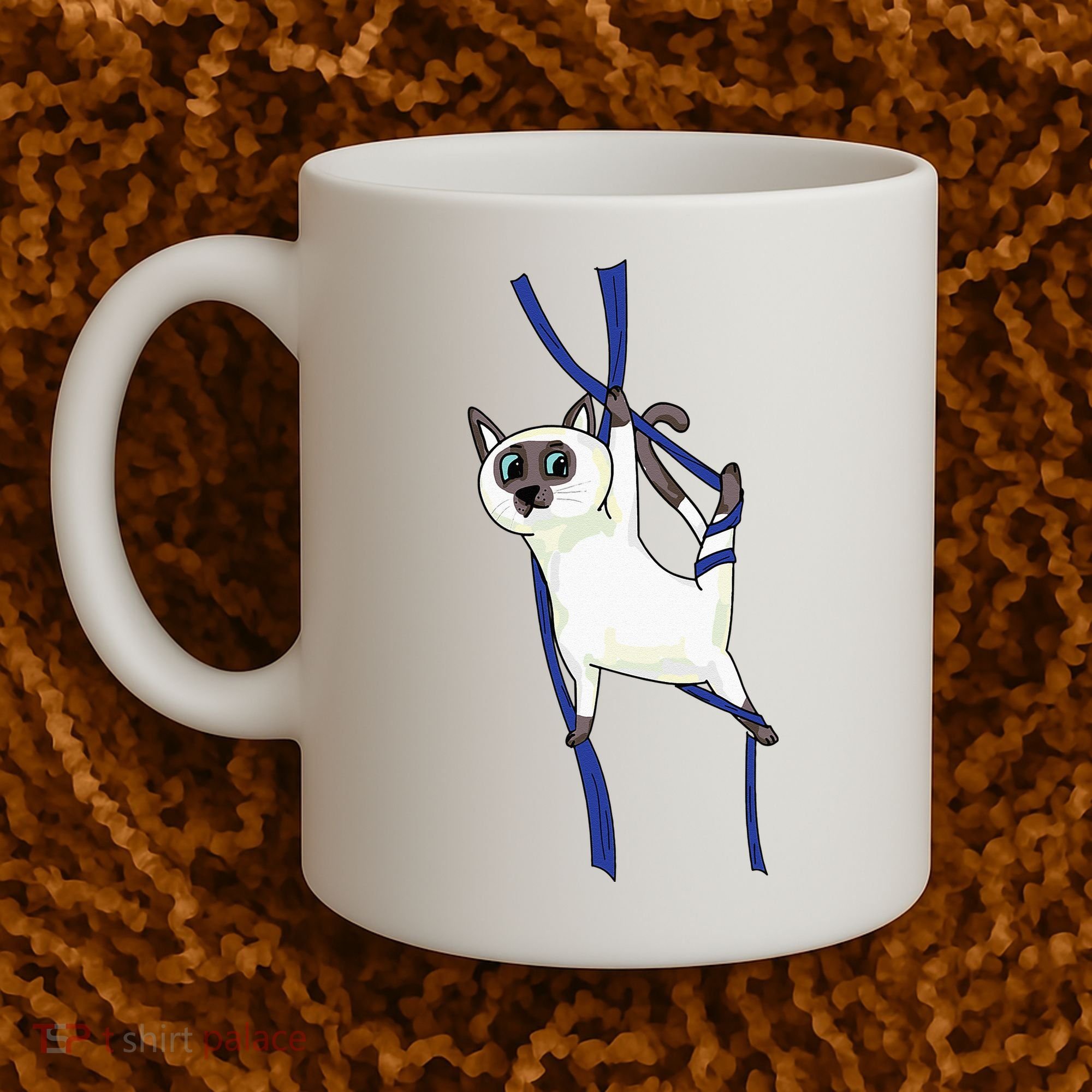 Aerial Silks Dancer Aerialist Air Yoga Acrobatics Cat Funny Coffee Mug