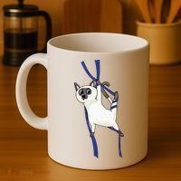 Aerial Silks Dancer Aerialist Air Yoga Acrobatics Cat Funny Coffee Mug thumb 4