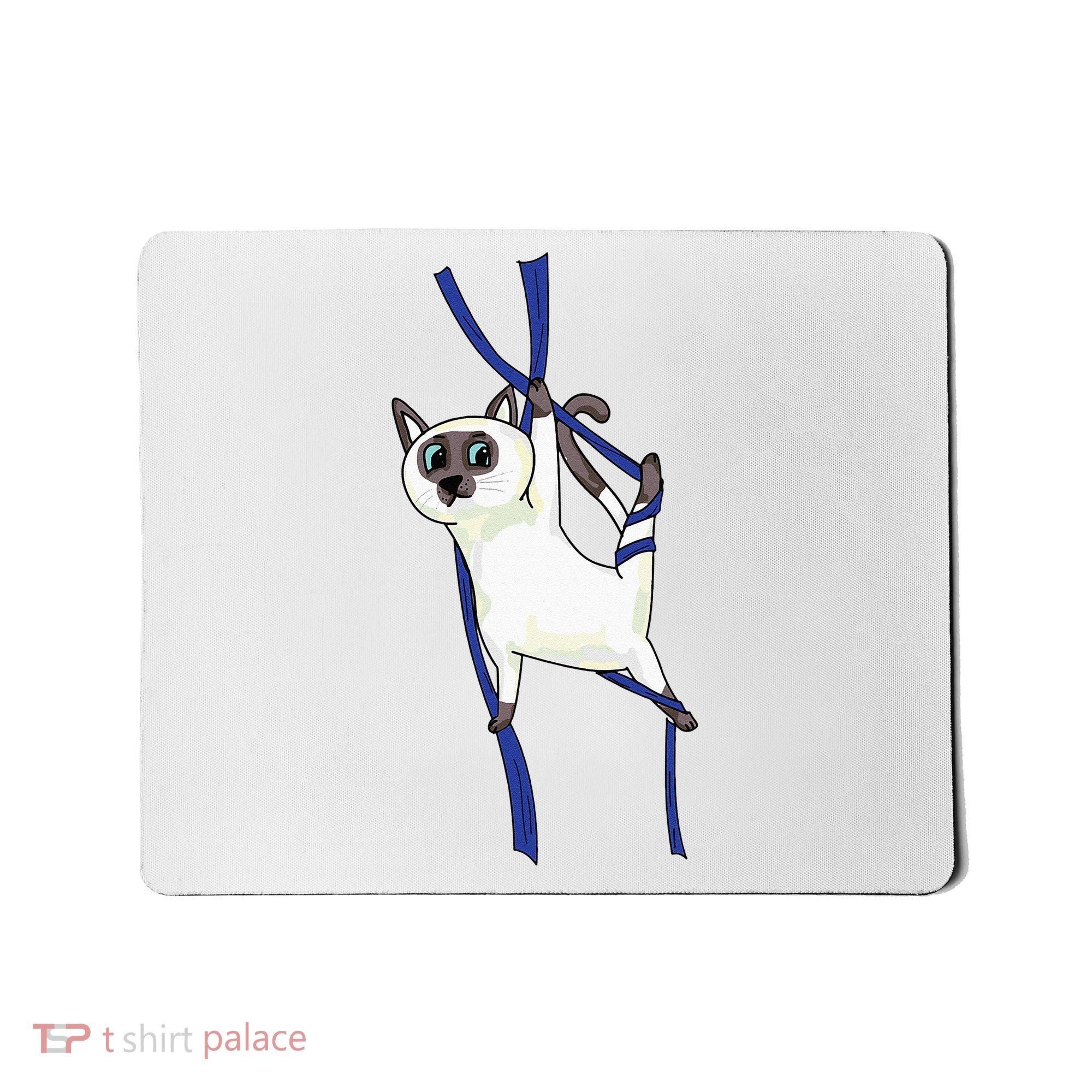Aerial Silks Dancer Aerialist Air Yoga Acrobatics Cat Funny Mousepad