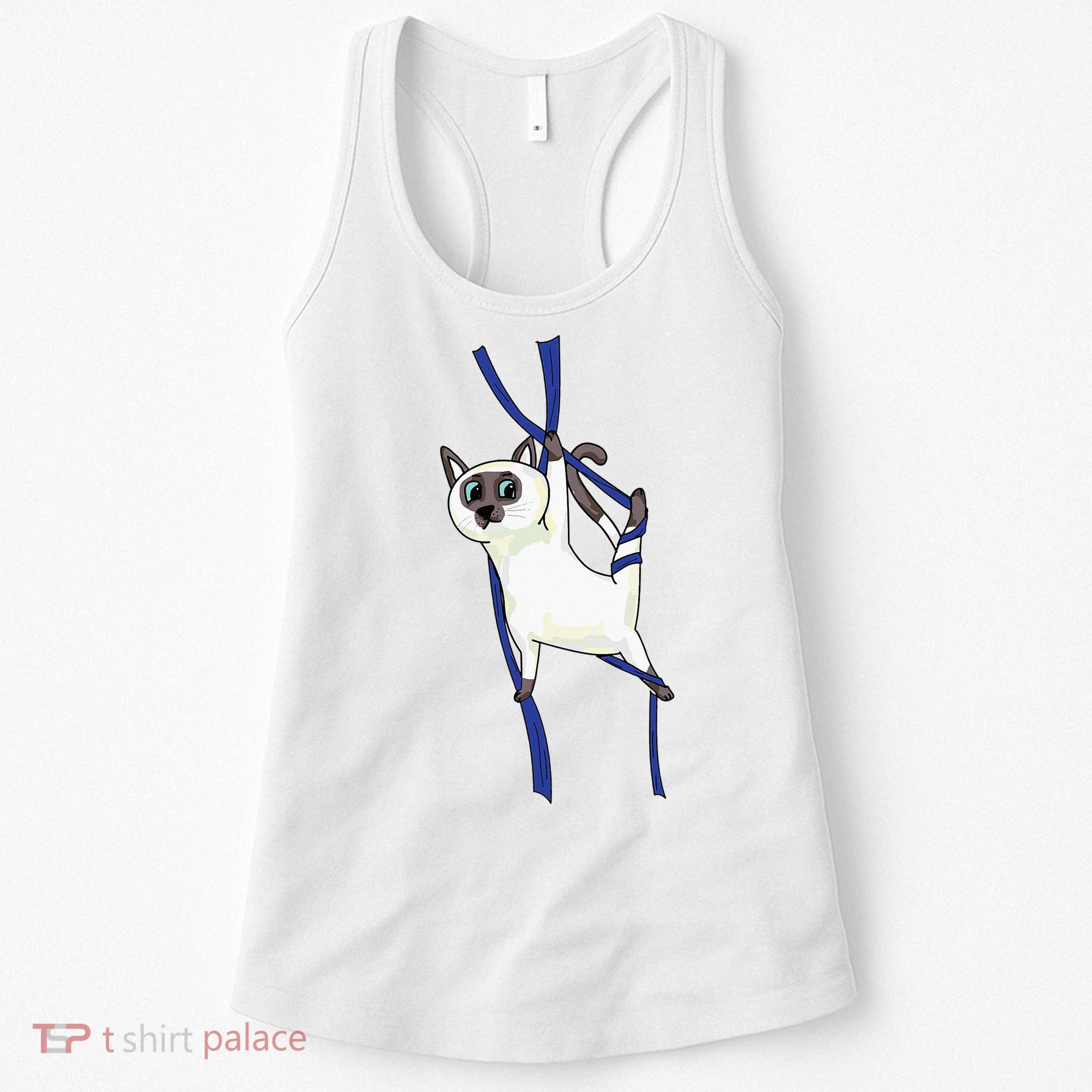Aerial Silks Dancer Aerialist Air Yoga Acrobatics Cat Funny Women's Tank Top
