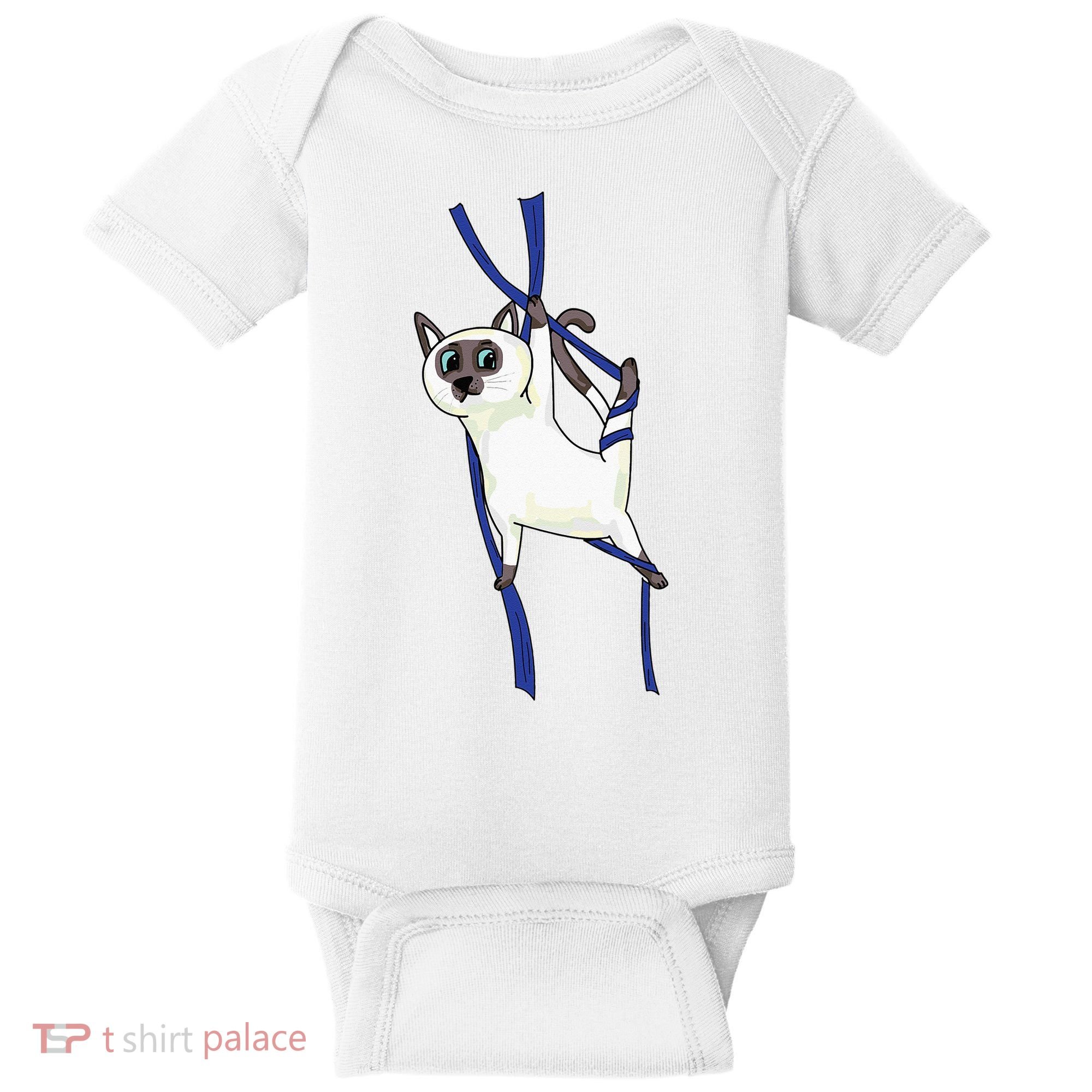 Aerial Silks Dancer Aerialist Air Yoga Acrobatics Cat Funny Baby Bodysuit
