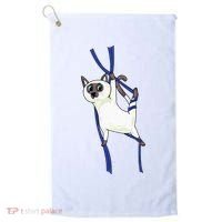 Aerial Silks Dancer Aerialist Air Yoga Acrobatics Cat Funny Golf Towel thumb 0