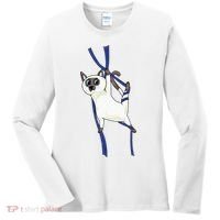 Aerial Silks Dancer Aerialist Air Yoga Acrobatics Cat Funny Women's Long Sleeve Shirt thumb 0