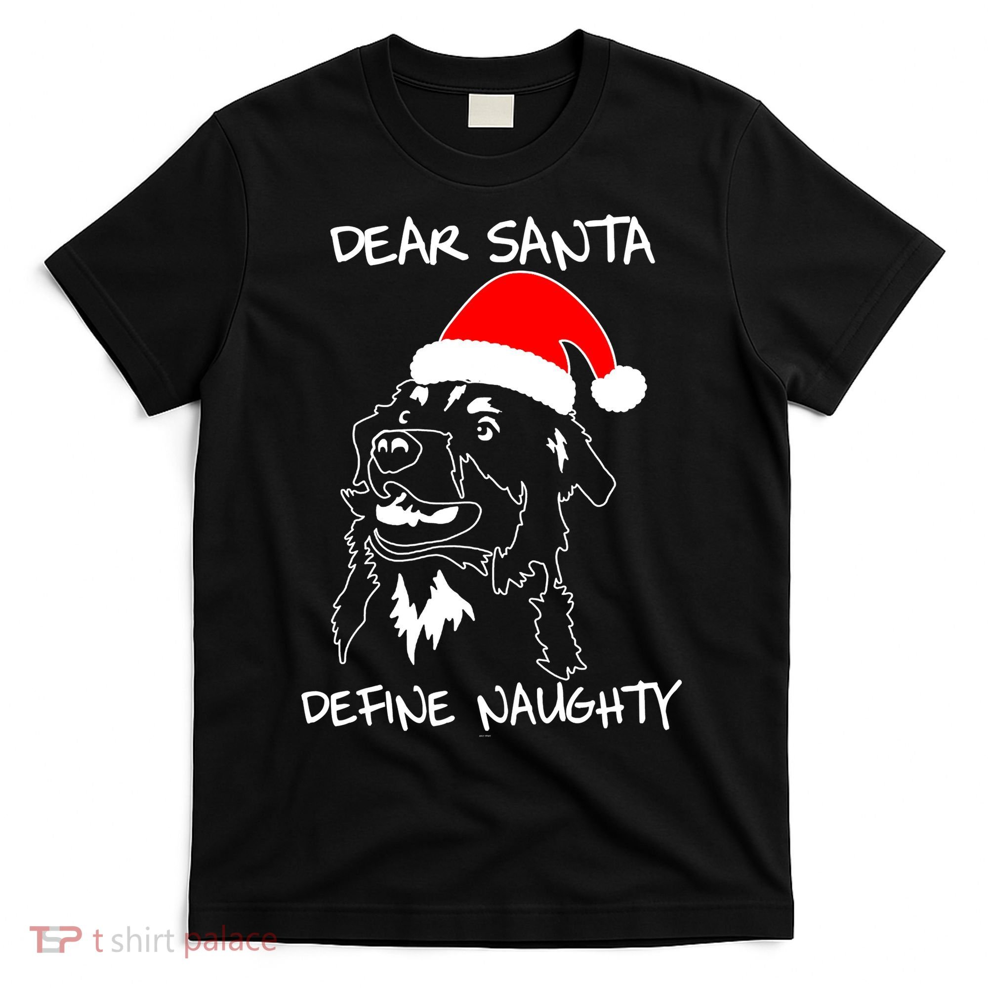 Australian Shepherd Dear Stanta Define Naughty Xmas Dog Lovers Christmas T-Shirt