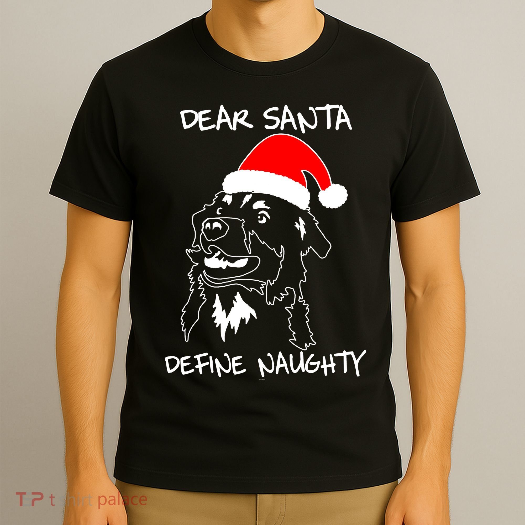 Australian Shepherd Dear Stanta Define Naughty Xmas Dog Lovers Christmas T-Shirt