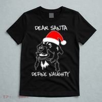 Australian Shepherd Dear Stanta Define Naughty Xmas Dog Lovers Christmas T-Shirt thumb 5