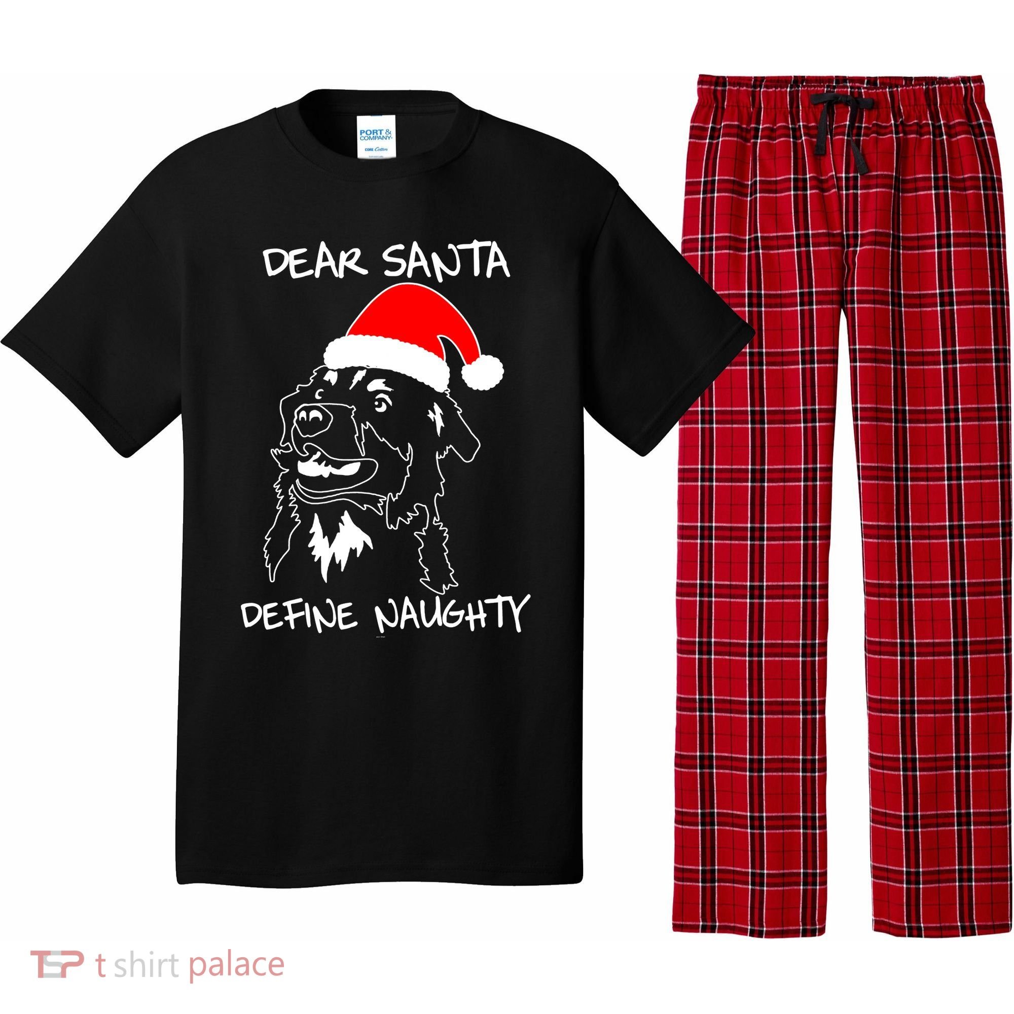 Australian Shepherd Dear Stanta Define Naughty Xmas Dog Lovers Christmas Pajama Set