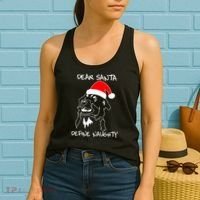 Australian Shepherd Dear Stanta Define Naughty Xmas Dog Lovers Christmas Women's Tank Top thumb 2