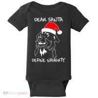 Australian Shepherd Dear Stanta Define Naughty Xmas Dog Lovers Christmas Baby Bodysuit thumb 0