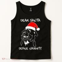 Australian Shepherd Dear Stanta Define Naughty Xmas Dog Lovers Christmas Tank Top thumb 2
