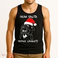 Australian Shepherd Dear Stanta Define Naughty Xmas Dog Lovers Christmas Tank Top thumb 3