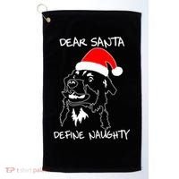 Australian Shepherd Dear Stanta Define Naughty Xmas Dog Lovers Christmas Golf Towel thumb 0