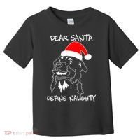 Australian Shepherd Dear Stanta Define Naughty Xmas Dog Lovers Christmas Toddler T-Shirt thumb 0