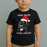 Australian Shepherd Dear Stanta Define Naughty Xmas Dog Lovers Christmas Toddler T-Shirt thumb 2