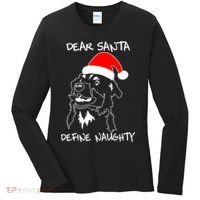 Australian Shepherd Dear Stanta Define Naughty Xmas Dog Lovers Christmas Women's Long Sleeve Shirt thumb 0