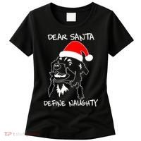 Australian Shepherd Dear Stanta Define Naughty Xmas Dog Lovers Christmas Women's T-Shirt thumb 0