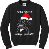 Australian Shepherd Dear Stanta Define Naughty Xmas Dog Lovers Christmas Kids Sweatshirt thumb 0