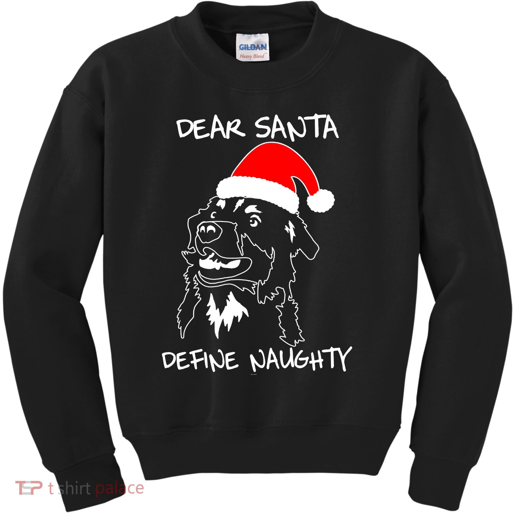 Australian Shepherd Dear Stanta Define Naughty Xmas Dog Lovers Christmas Kids Sweatshirt
