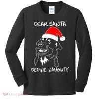 Australian Shepherd Dear Stanta Define Naughty Xmas Dog Lovers Christmas Kids Long Sleeve Shirt thumb 0