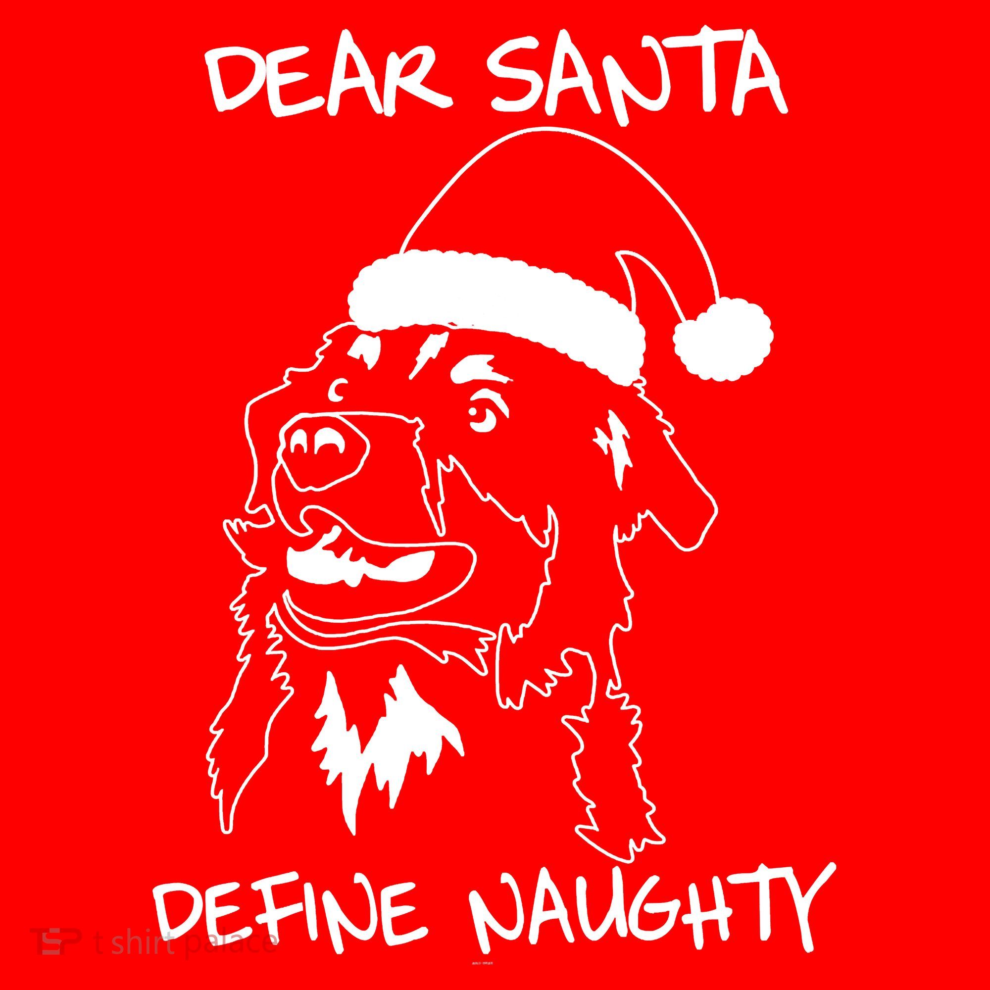Australian Shepherd Dear Stanta Define Naughty Xmas Dog Lovers Christmas Santa Hat