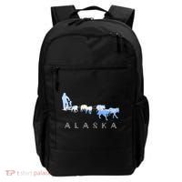 Alaska Sled Dogs Mushing Gift Sled Dog Team Snow Mountain Scene Gift Backpack thumb 0